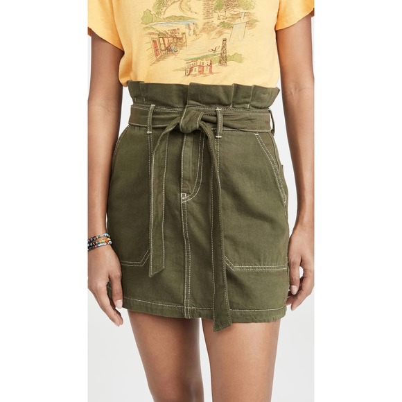 Free People Mini Skirt Splendor in the Grass Size 10 Cotton/Lyocell Blend - Picture 3 of 11